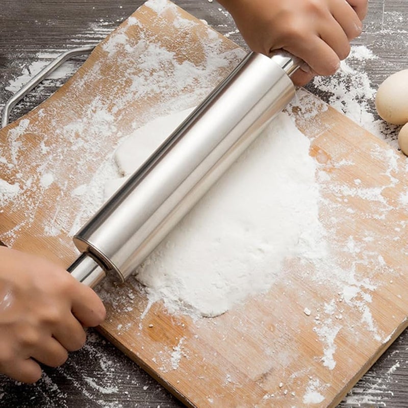 Stainless Steel Rolling Pin for Baking Bread Pizza Pastry Dough Roller Professional Kitchen Tool - Image 4